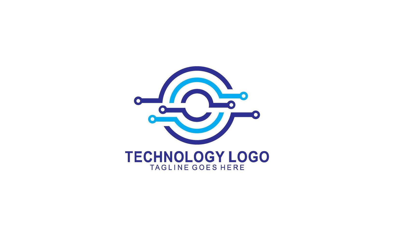 Digital tech - business logo vector