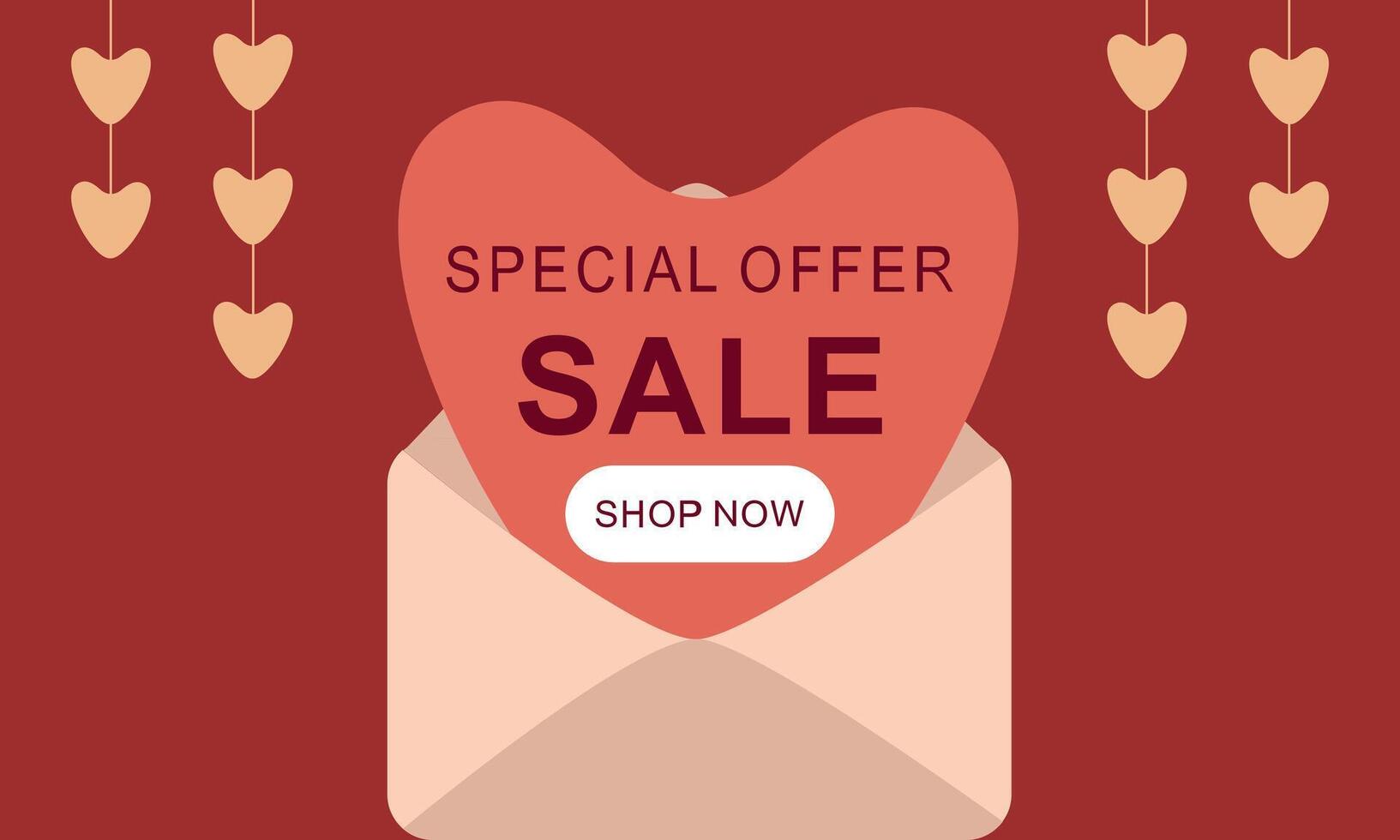 Valentine Shopping sale vector