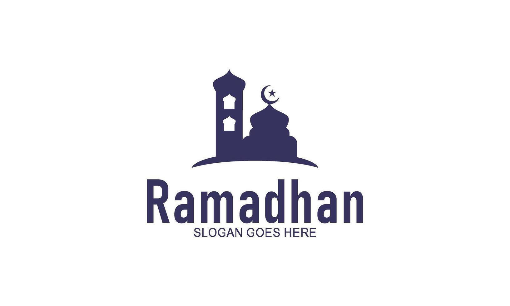 Ramadhan Logo Concept . Islamic Logo Template Isolated in White Background. vector