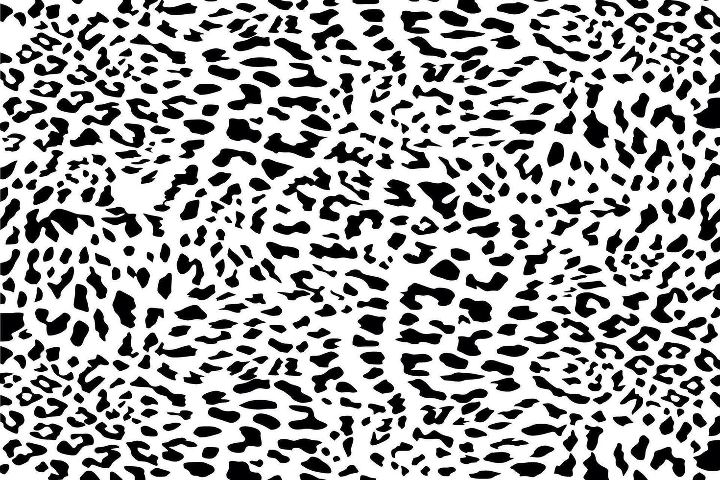 abstract cheetah skin black and white design background vector