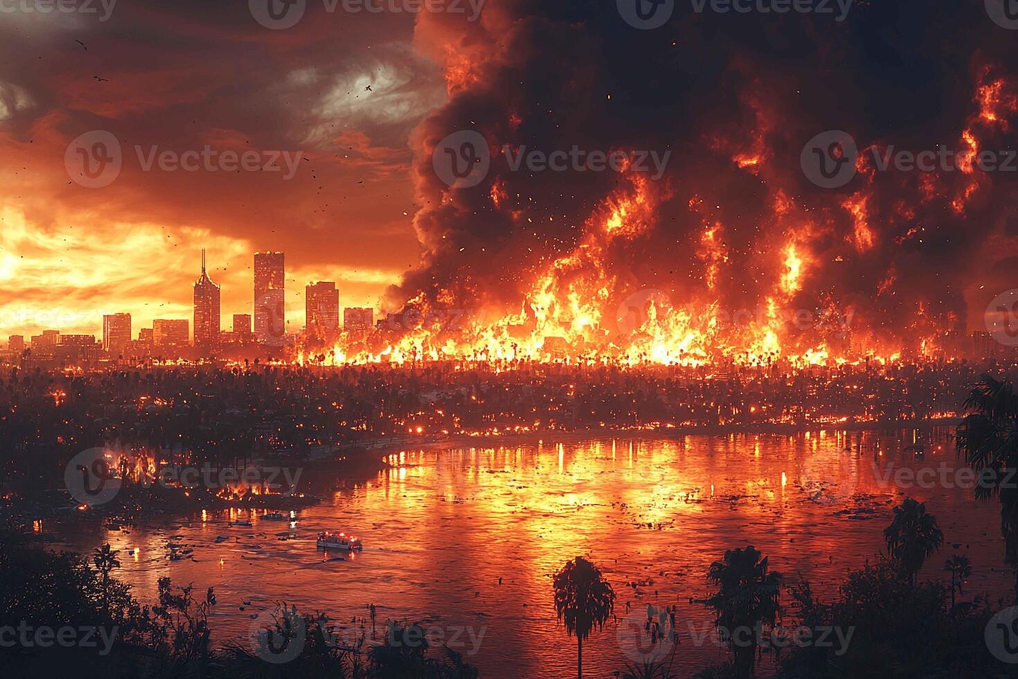An ultra realistic highly detailed scene of a massive photo