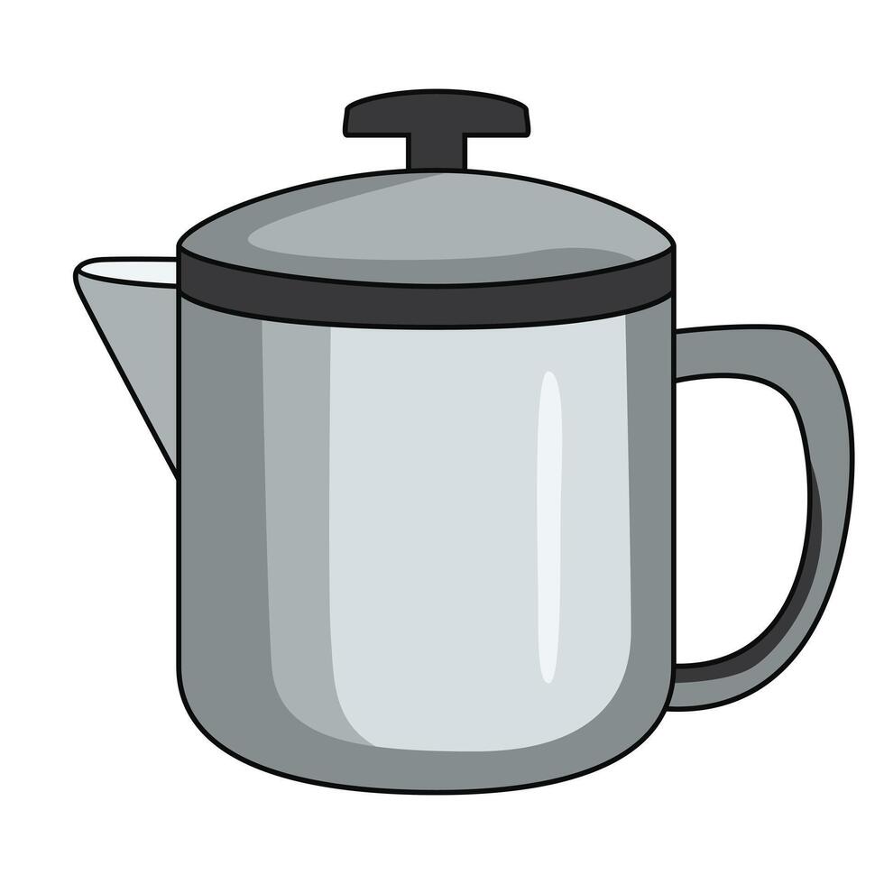Kettle with Elegant Details vector