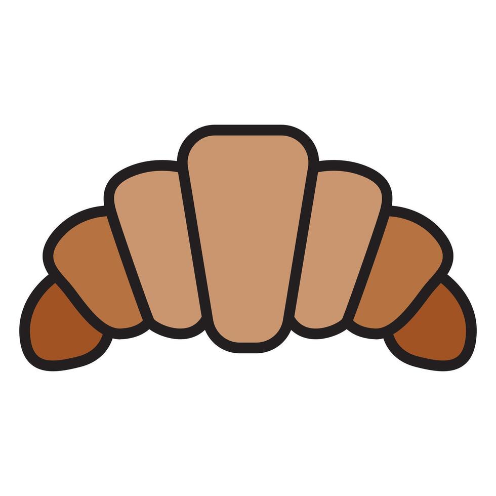 Hand Drawing of Croissant with Elegant Details vector