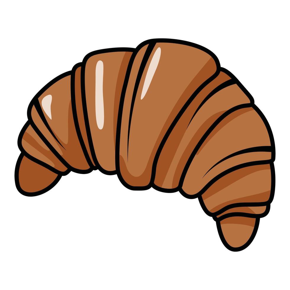 Croissant with Elegant Details vector