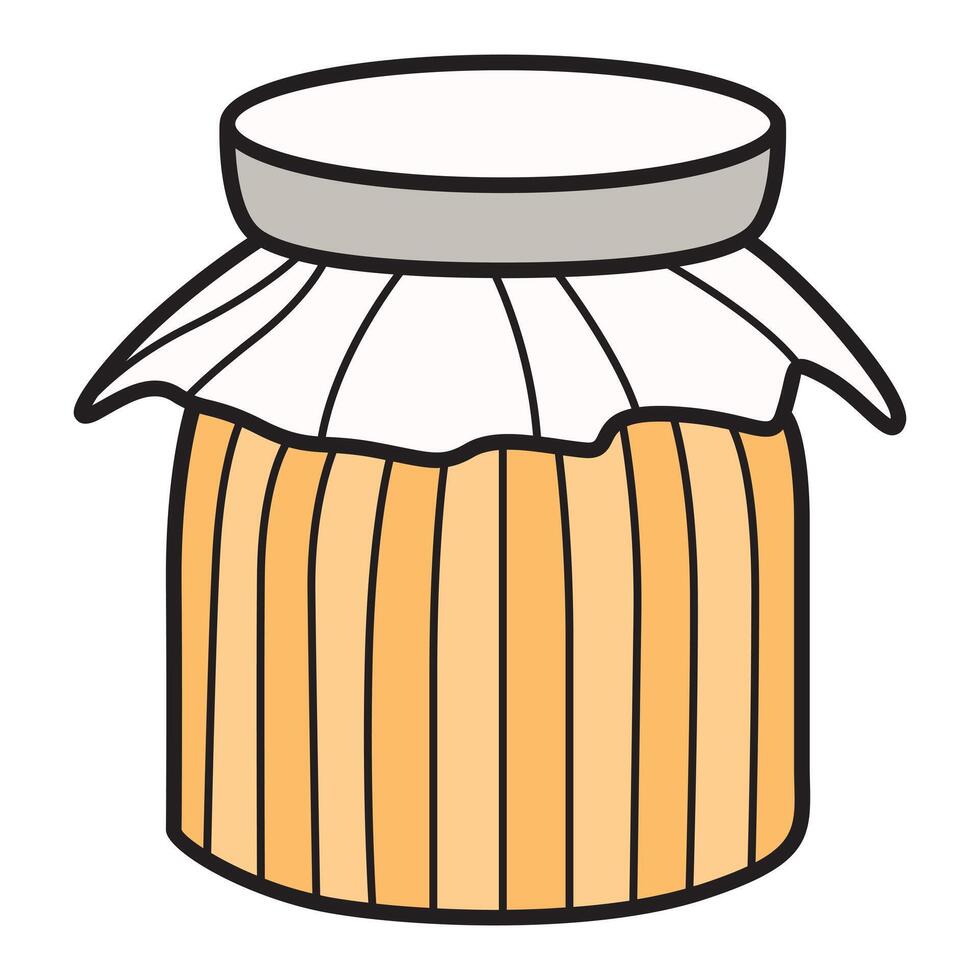 Hand Drawing of Honey Jar with Rustic Charm vector