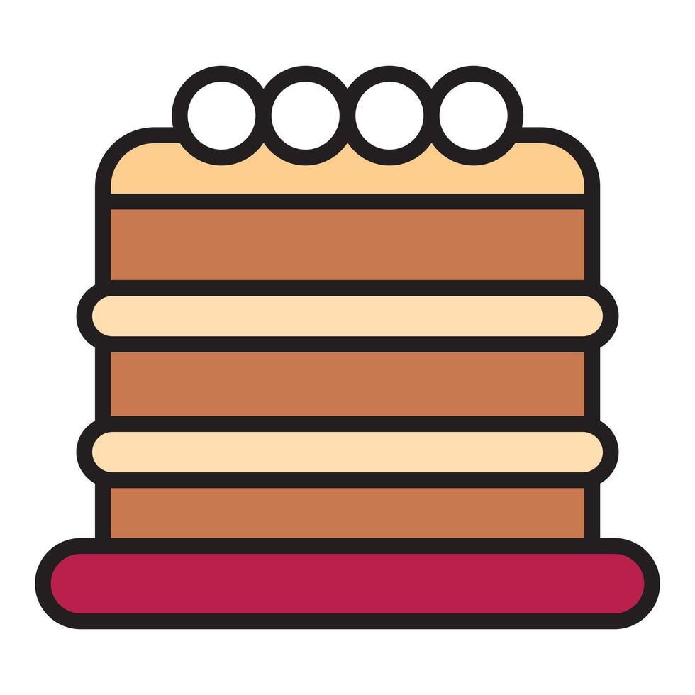 Hand Drawing of Cake with Elegant and Whimsical Details vector