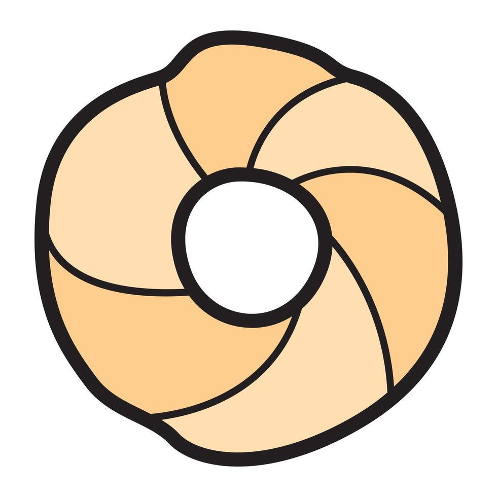 Round Cookie Drawing vector