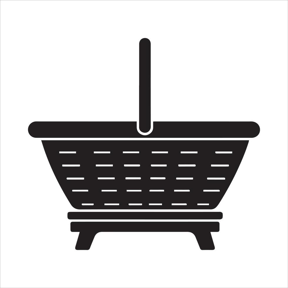 Outdoor Dining Picnic Basket Design - Empty and Ready to Fill vector