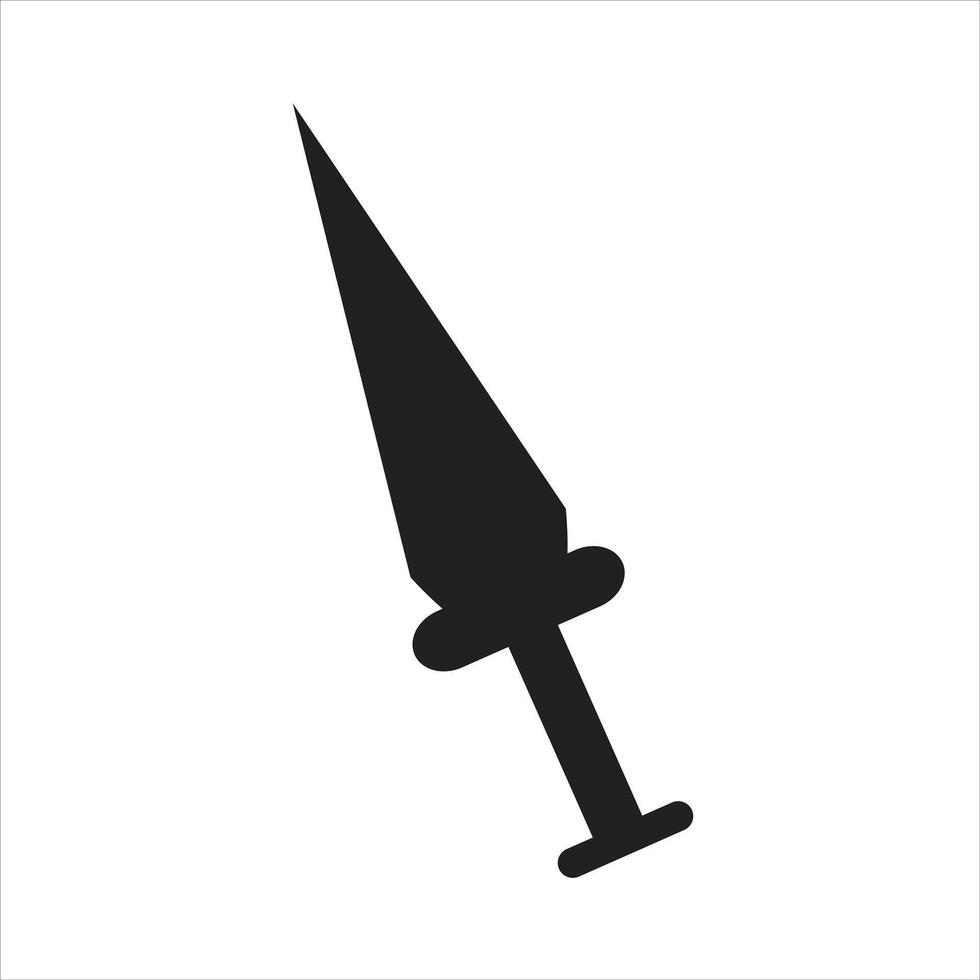 Sword or Dagger Silhouette Icon for Graphic Design vector