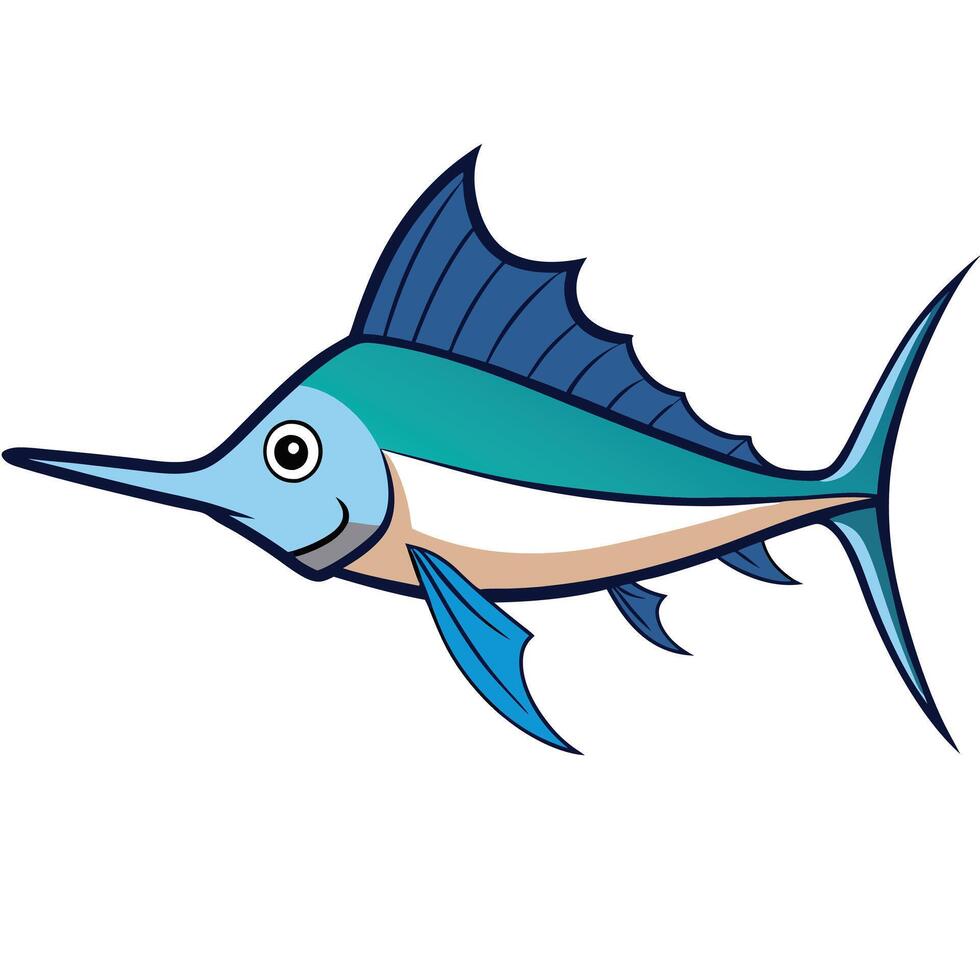 Sailfish Line Art for Marine Biodiversity Advocacy vector