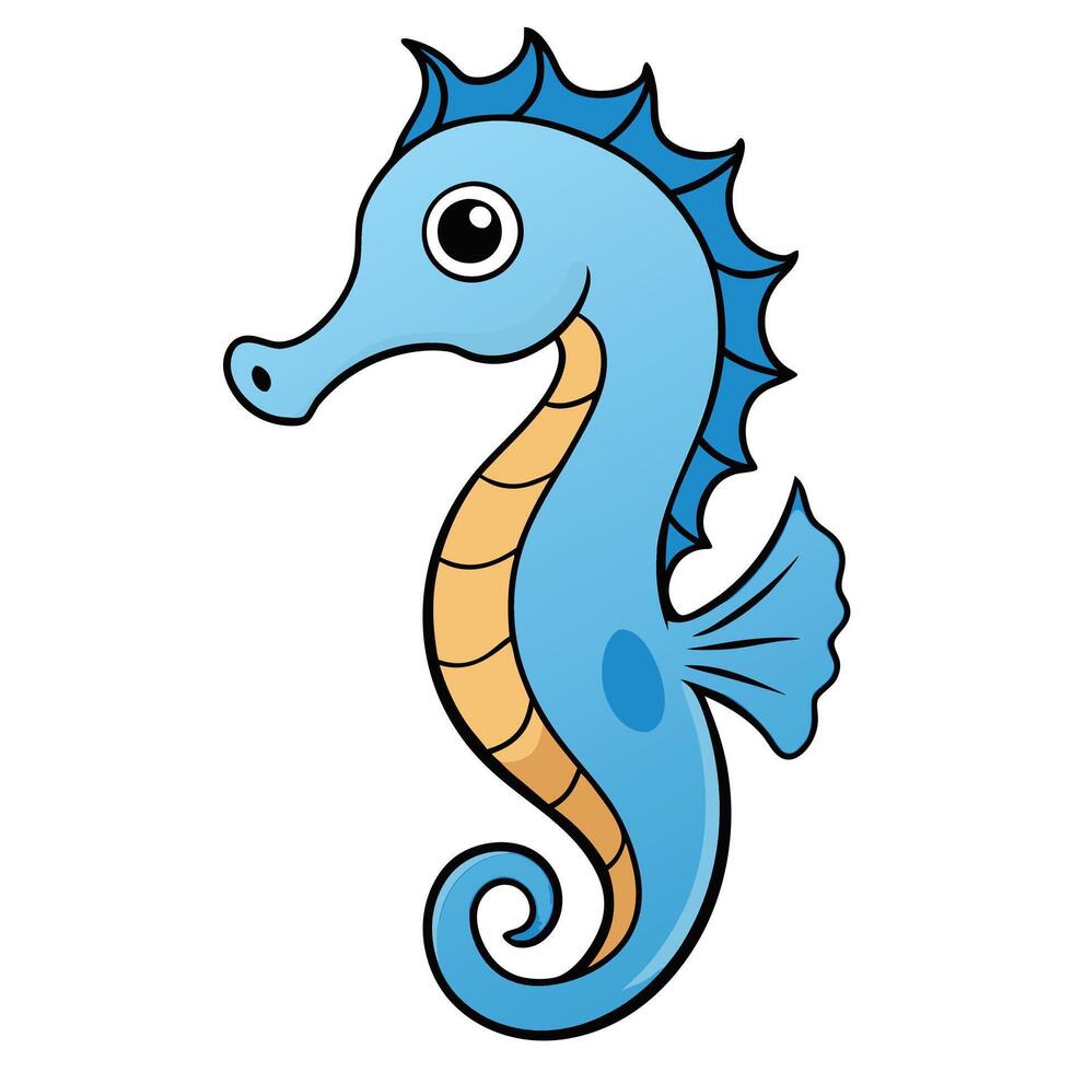 Seahorse Flat for Sustainable Fisheries vector