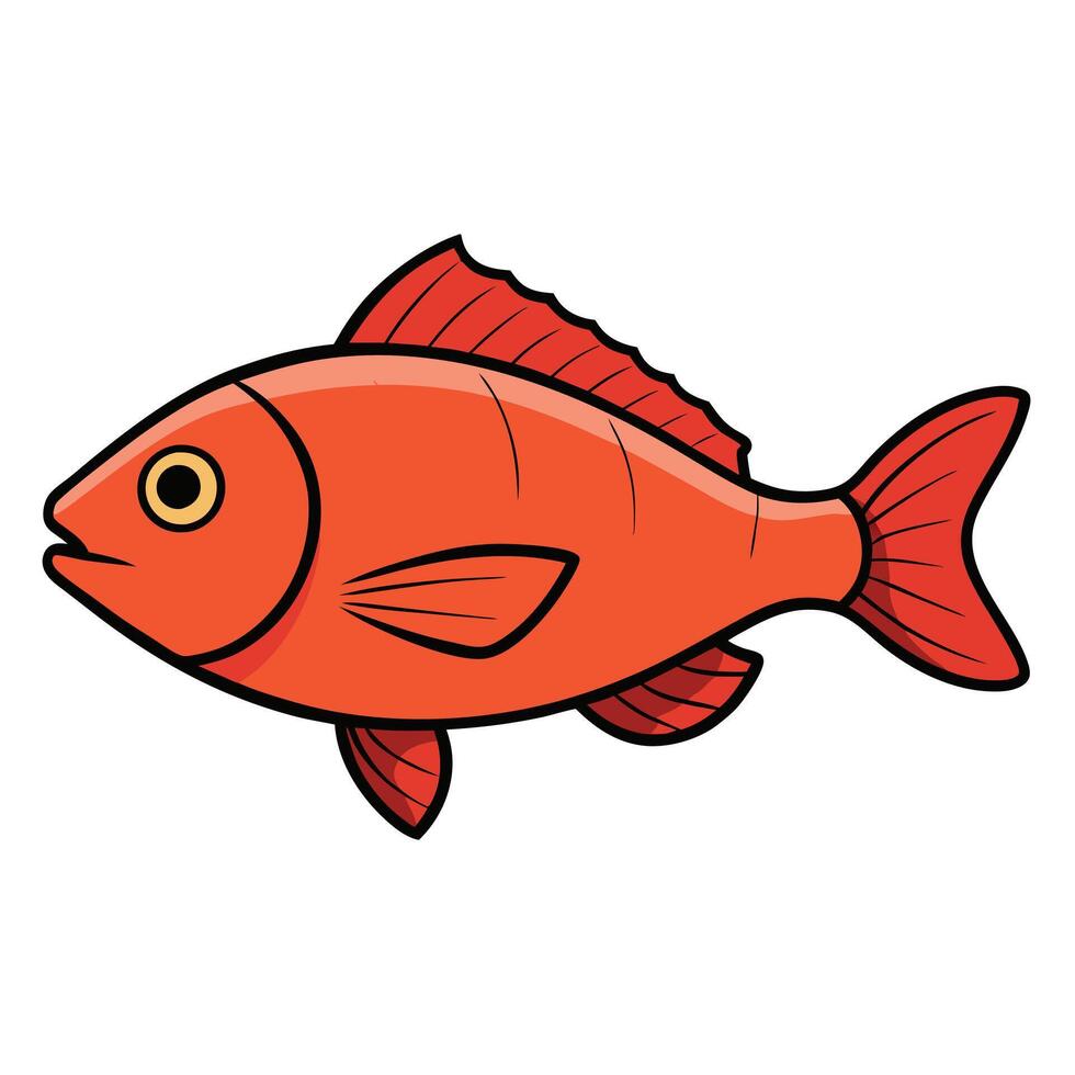 Snapper Line Art for Fishery and Ocean Conservation Efforts vector
