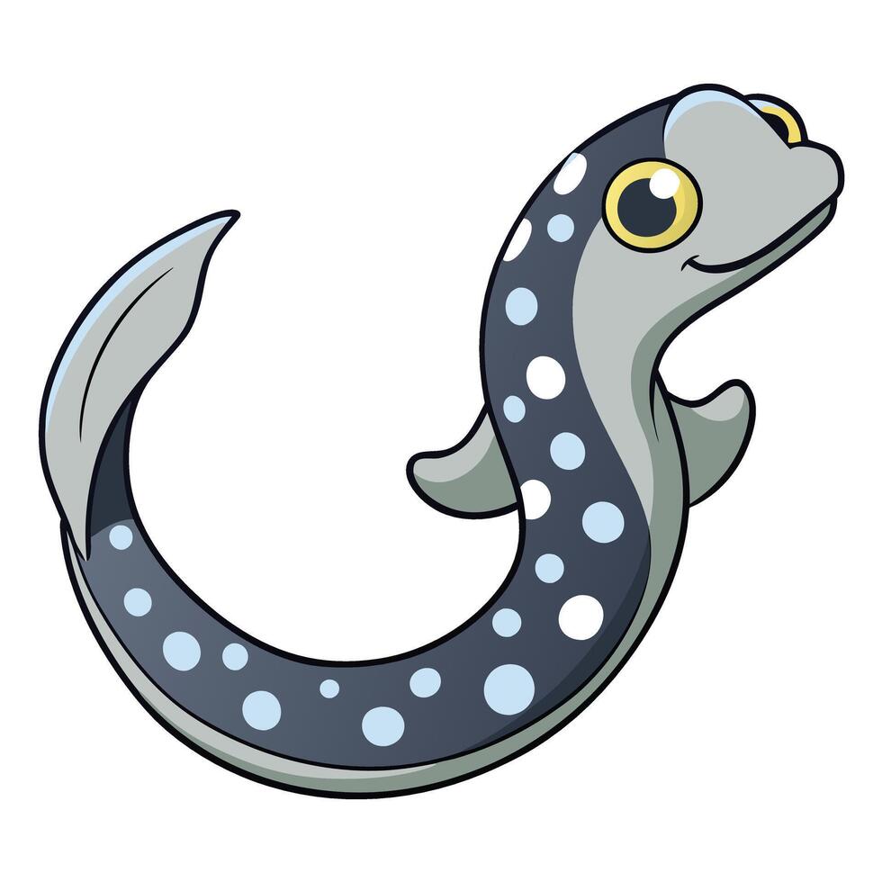 Moray Eel Art for Sea Life Design Collections vector