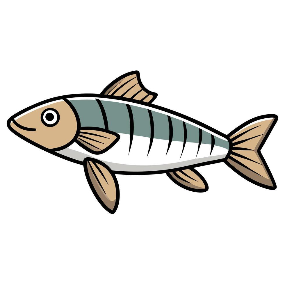 Mullet Fish Artistic Drawing for Fish and Ocean Art vector