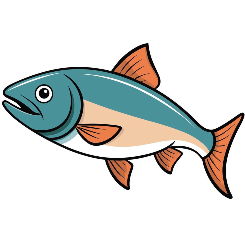 Salmon Creative Illustration for Fish Preservation vector