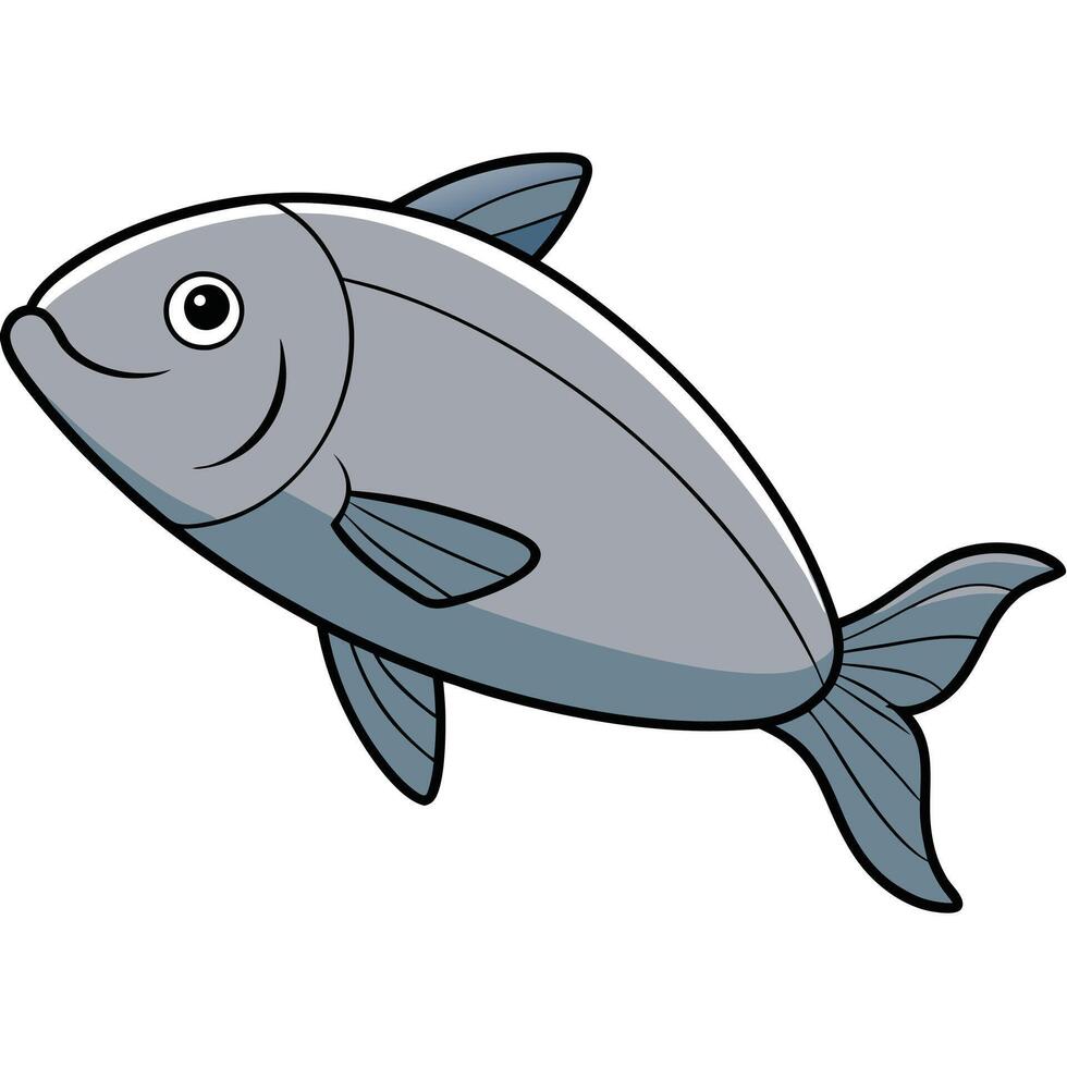 Silverside Outline Drawing for Seafood Business Branding vector
