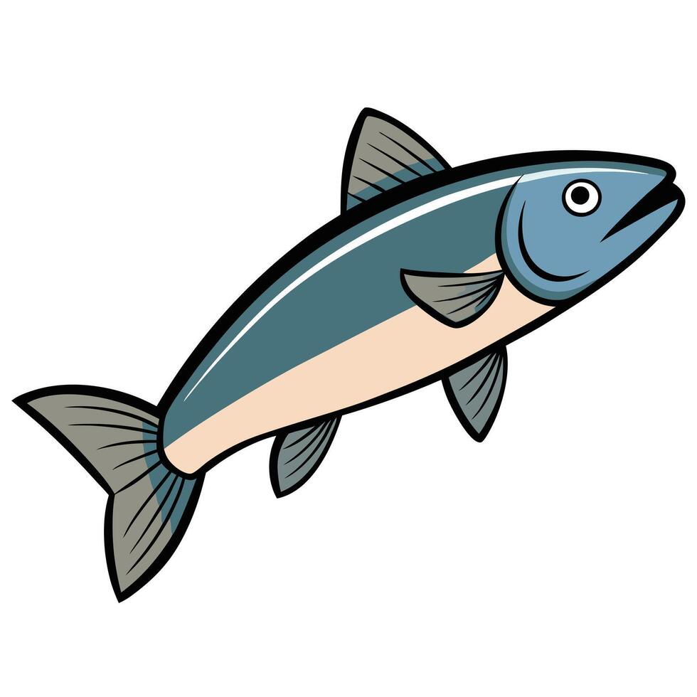 Salmon Silhouette Icon for Fish Conservation vector