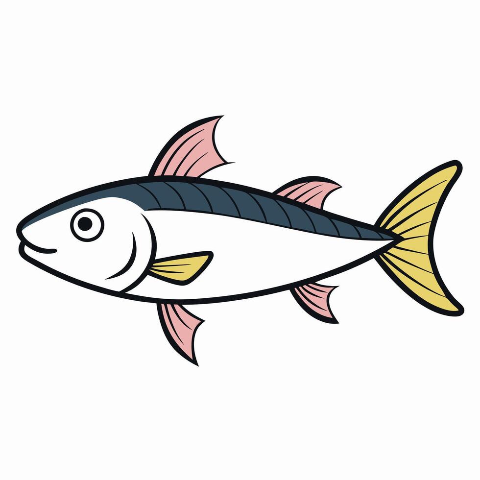 Mullet Fish Icon Art for Freshwater Species Design vector