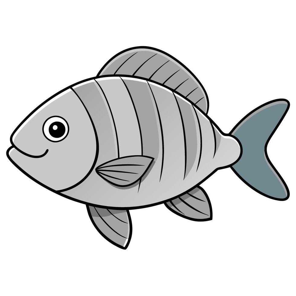 Sheepshead Abstract Design for Marine Research Projects vector
