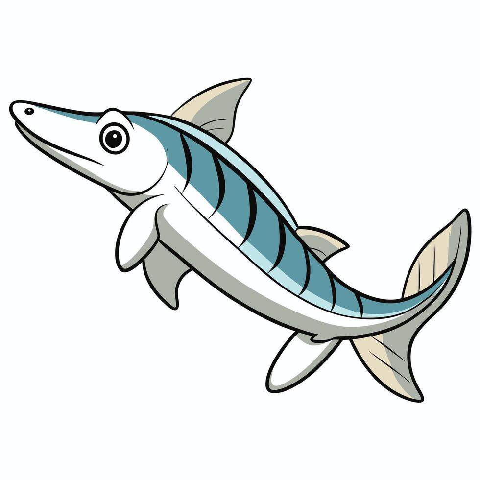 Sturgeon Detailed for Aquatic Life Exploration vector