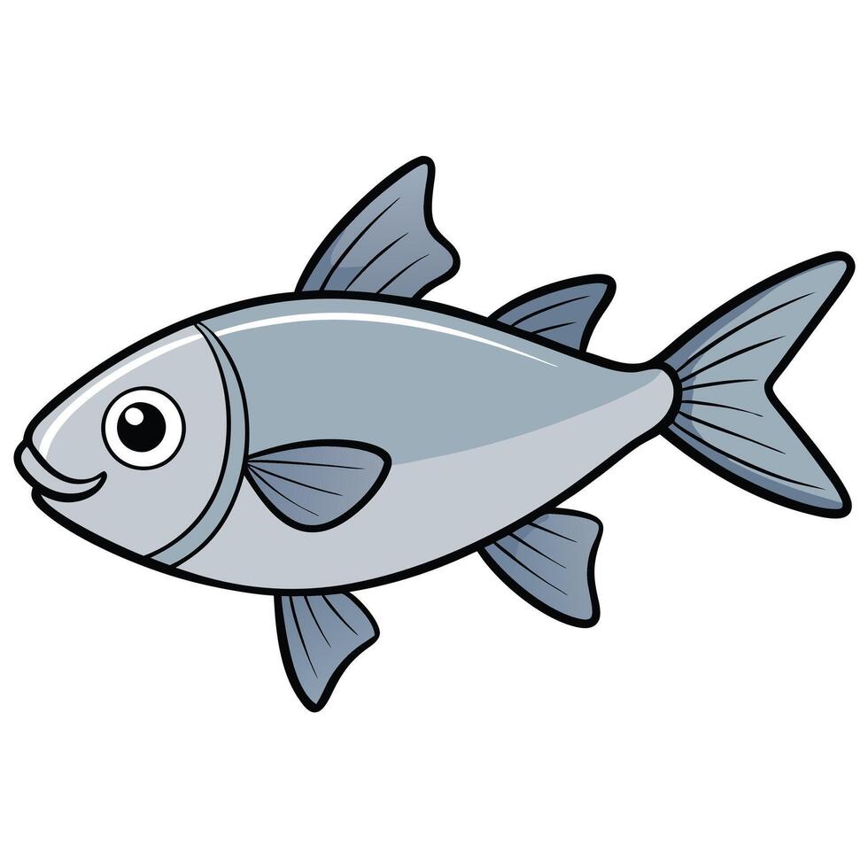 Silverside Creative Line Art for Marine Life Preservation vector