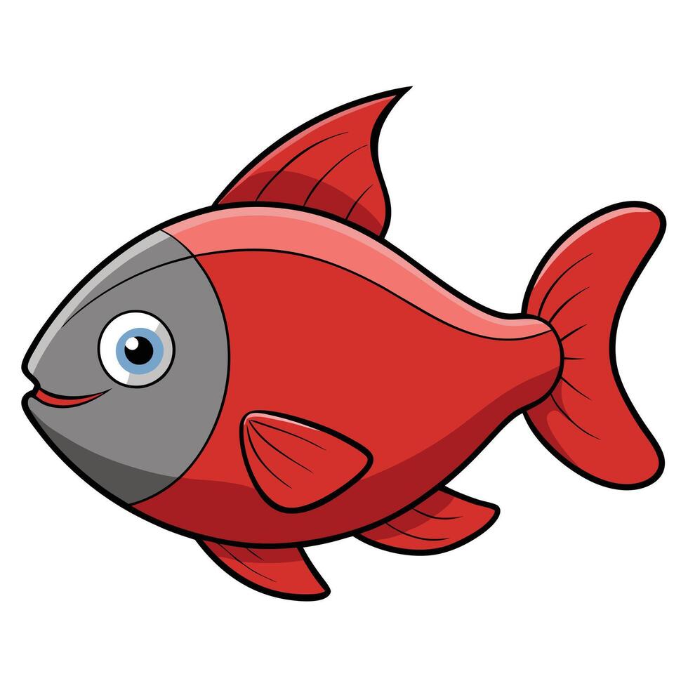 Pacu Fish Outline Drawing for Nature Illustrations vector