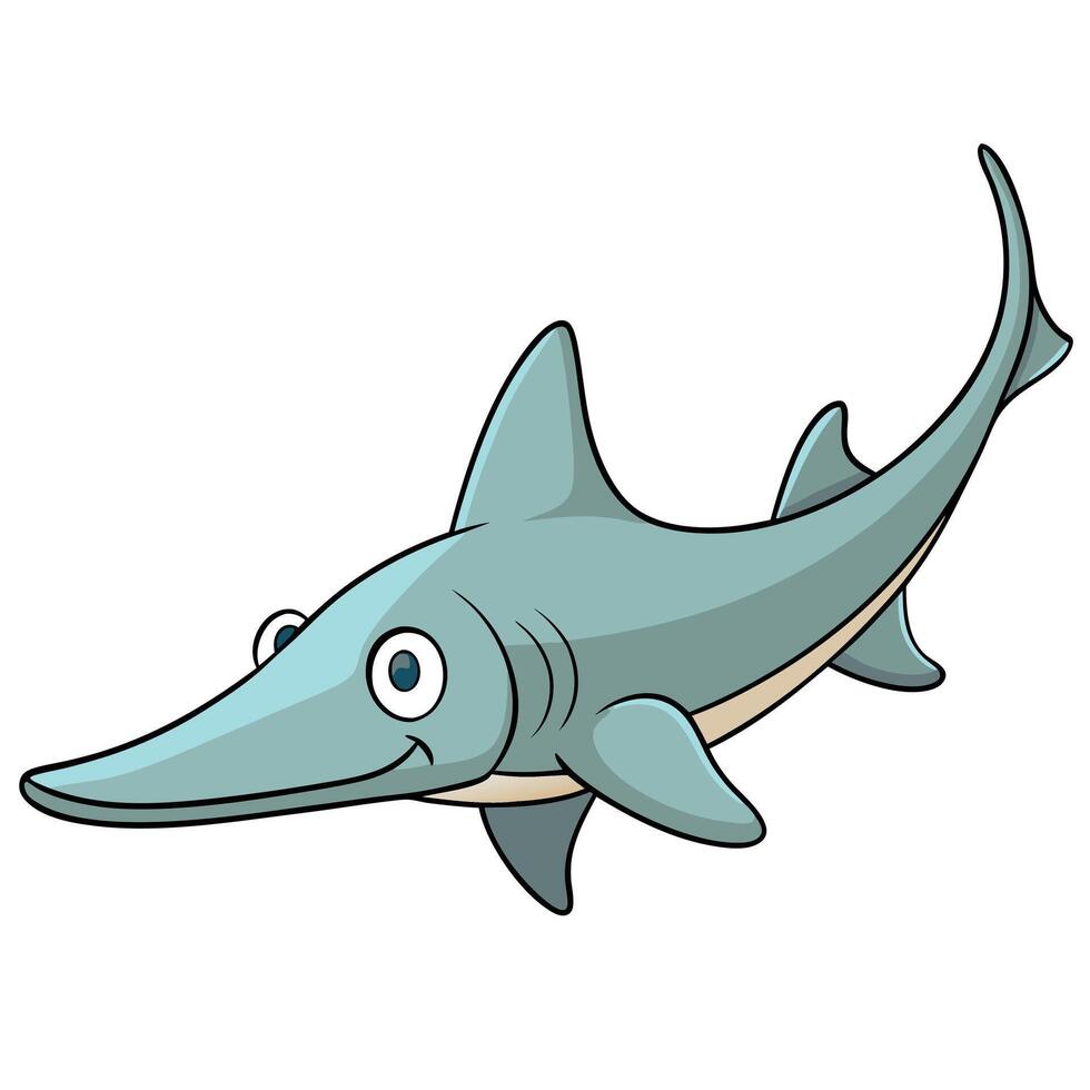 Sawfish Creative Illustration for Ocean Biodiversity vector