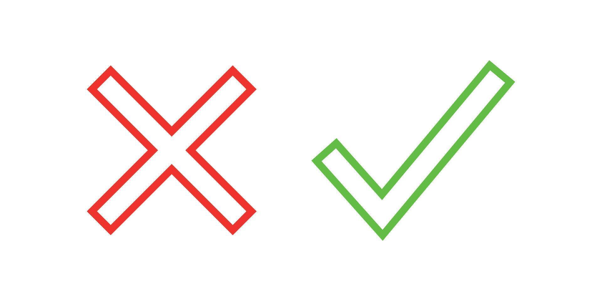 tick and red vector