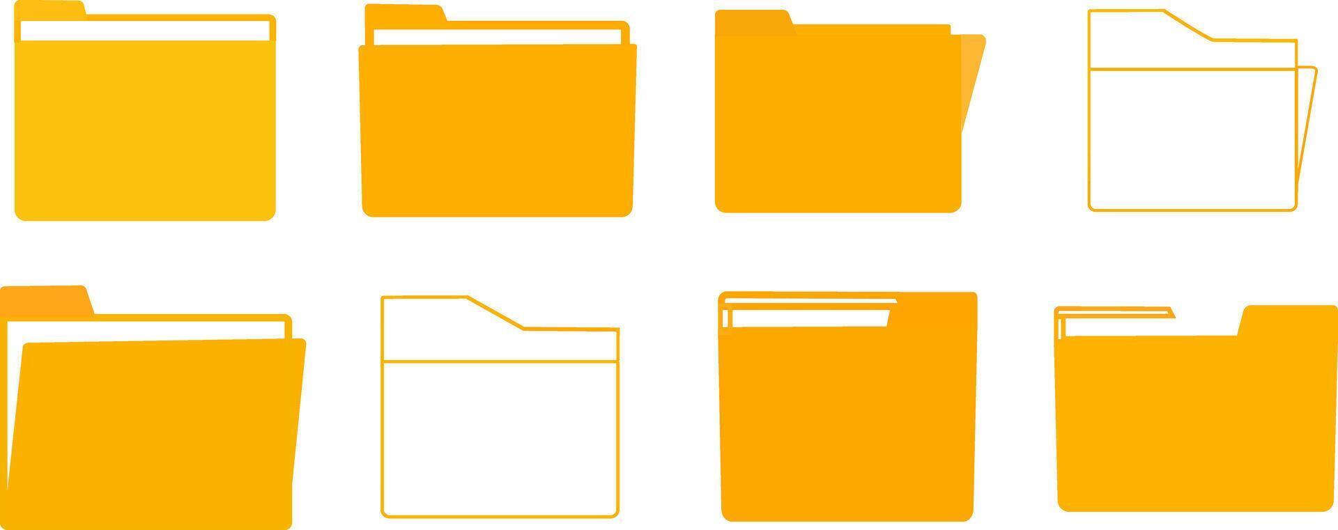 open folder icon. Folder with documents, flat design icon illustration for website design, vector