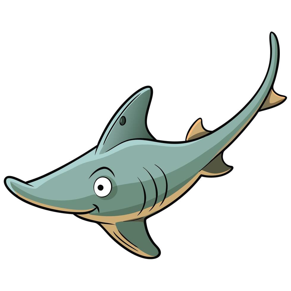 Sawfish Icon for Ocean Wildlife Conservation Projects vector