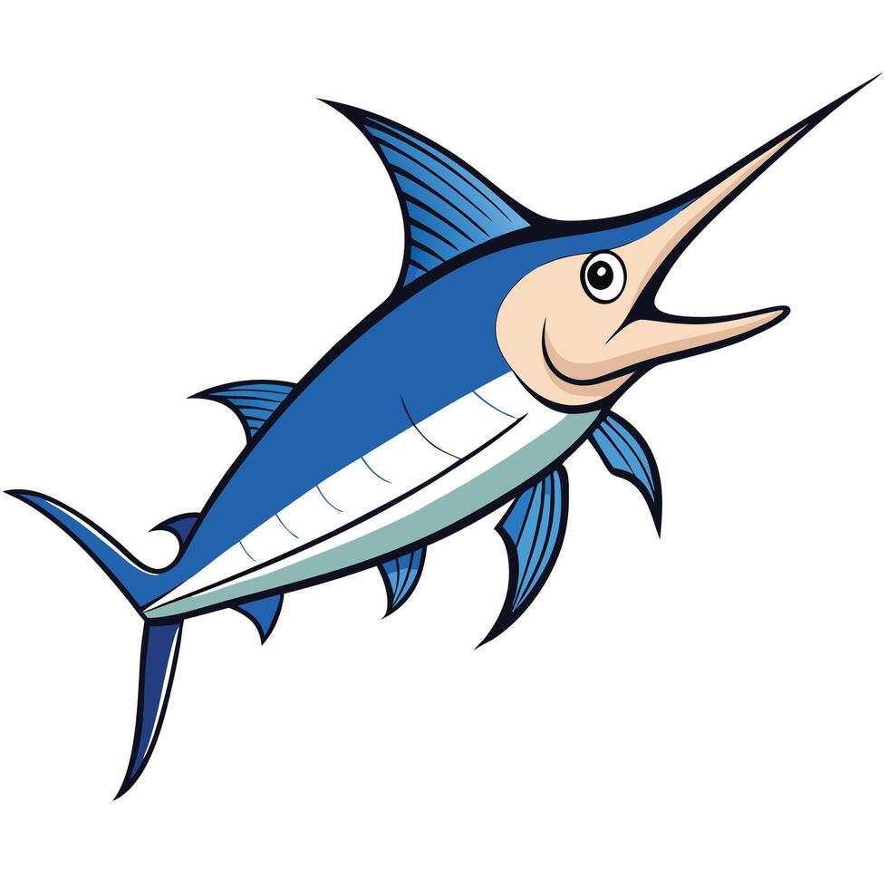 Marlin Simple Illustration for Ocean Adventures vector