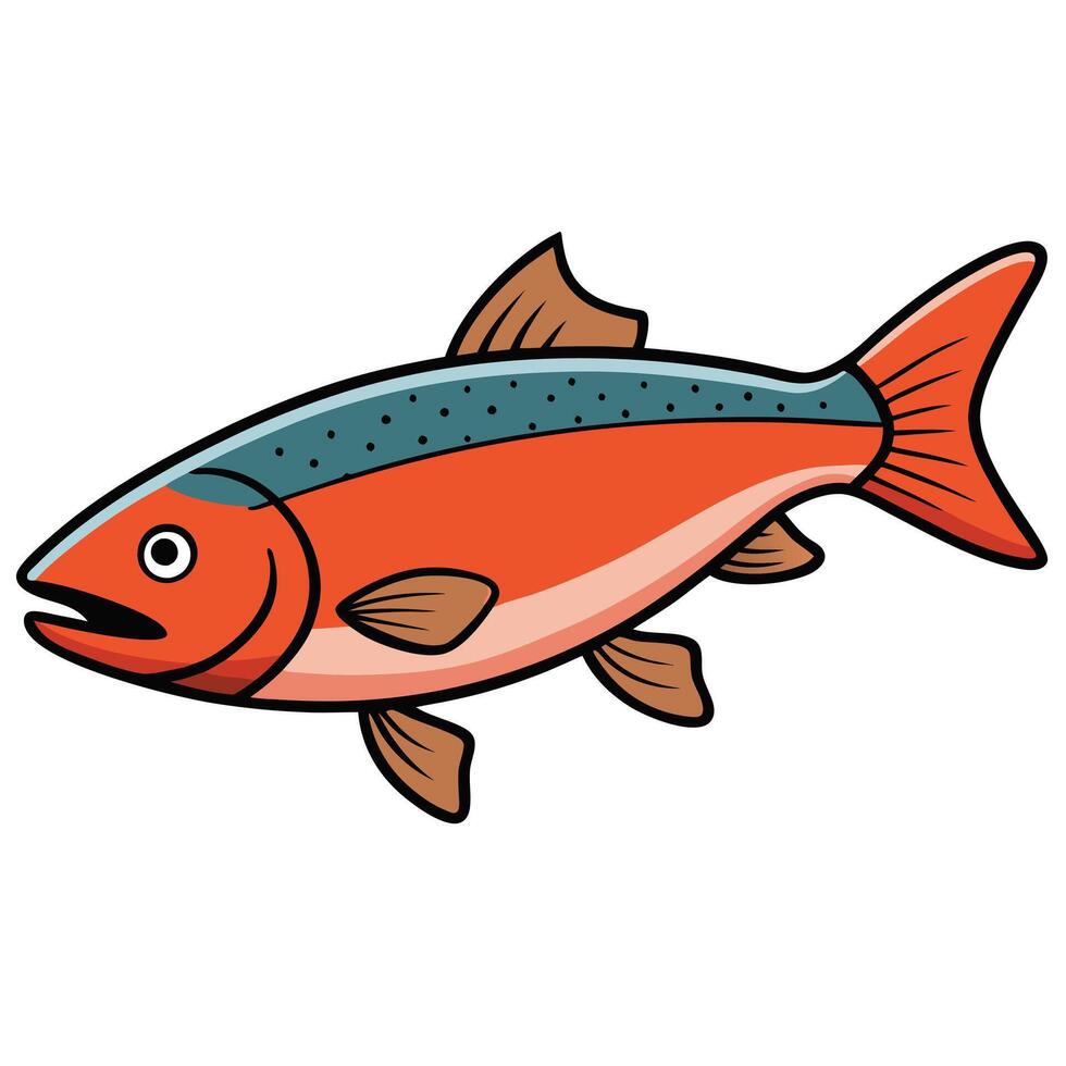 Salmon Stylized Drawing for Fish Protection Initiatives vector