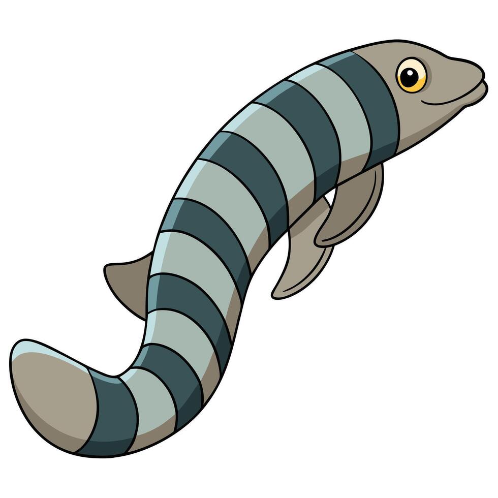 Moray Eel Outline Drawing for Coastal Conservation Projects vector