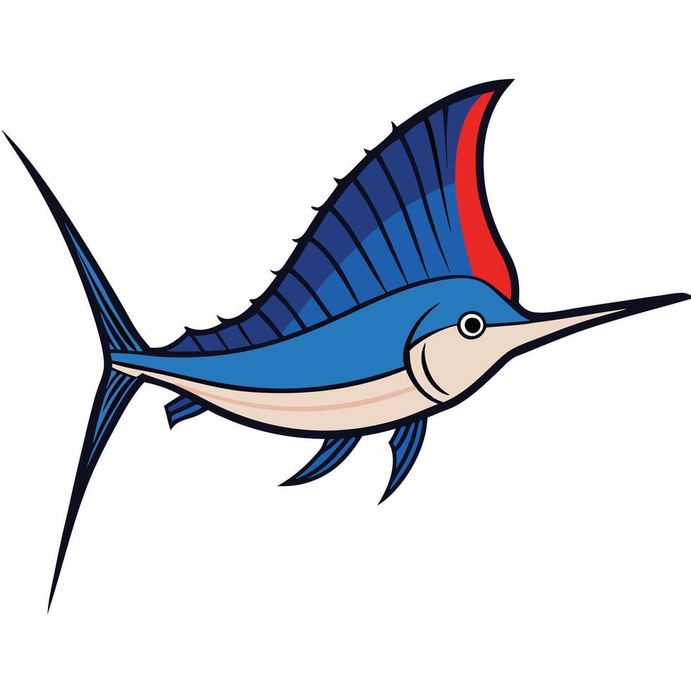Sailfish Simple Design for Marine Wildlife Advocacy vector