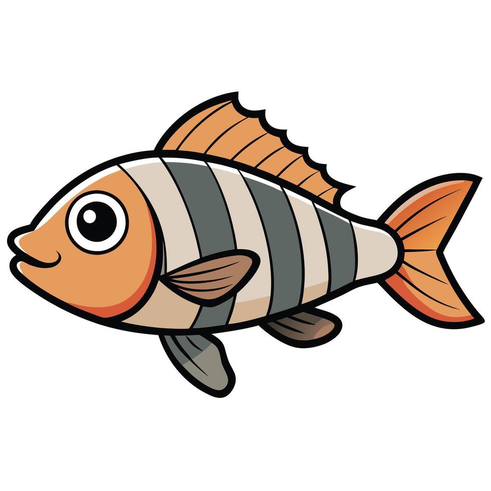 Sheepshead Artistic for Sustainable Seafood Projects vector