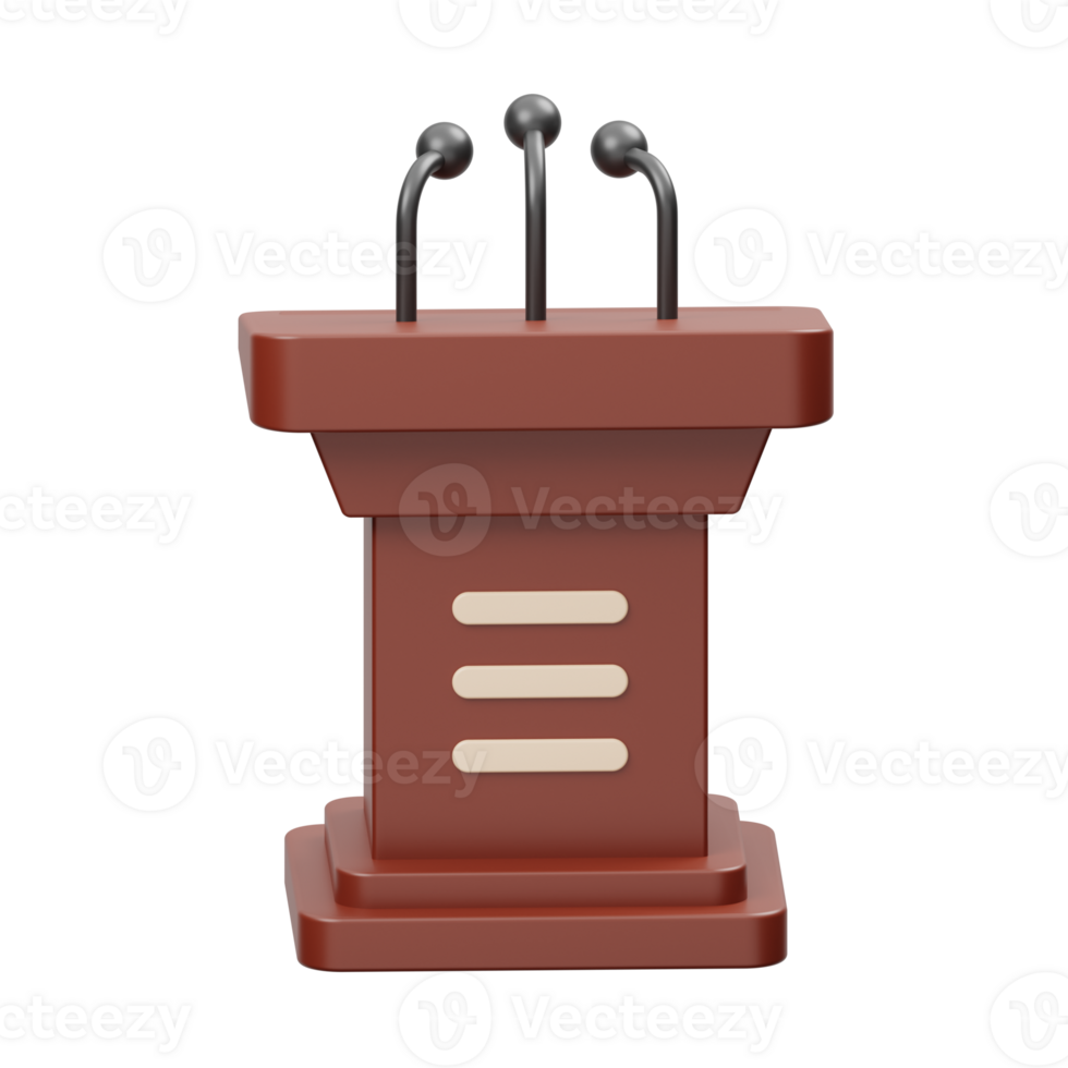 lectern 3D Illustration png