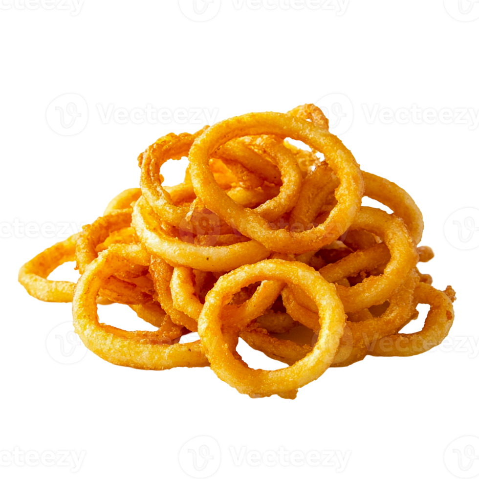 Deep-Fried Curly Potato Fries Stack png
