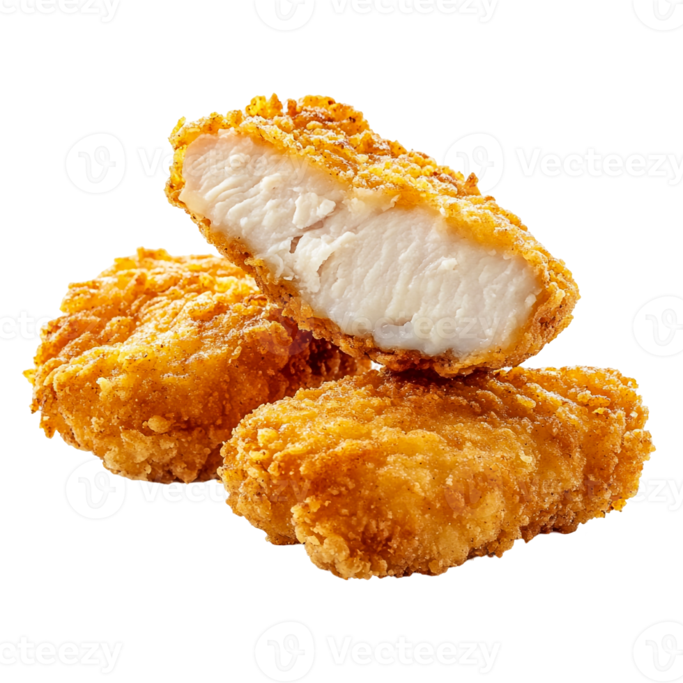 Fried Chicken Nuggets with a Golden Crust png