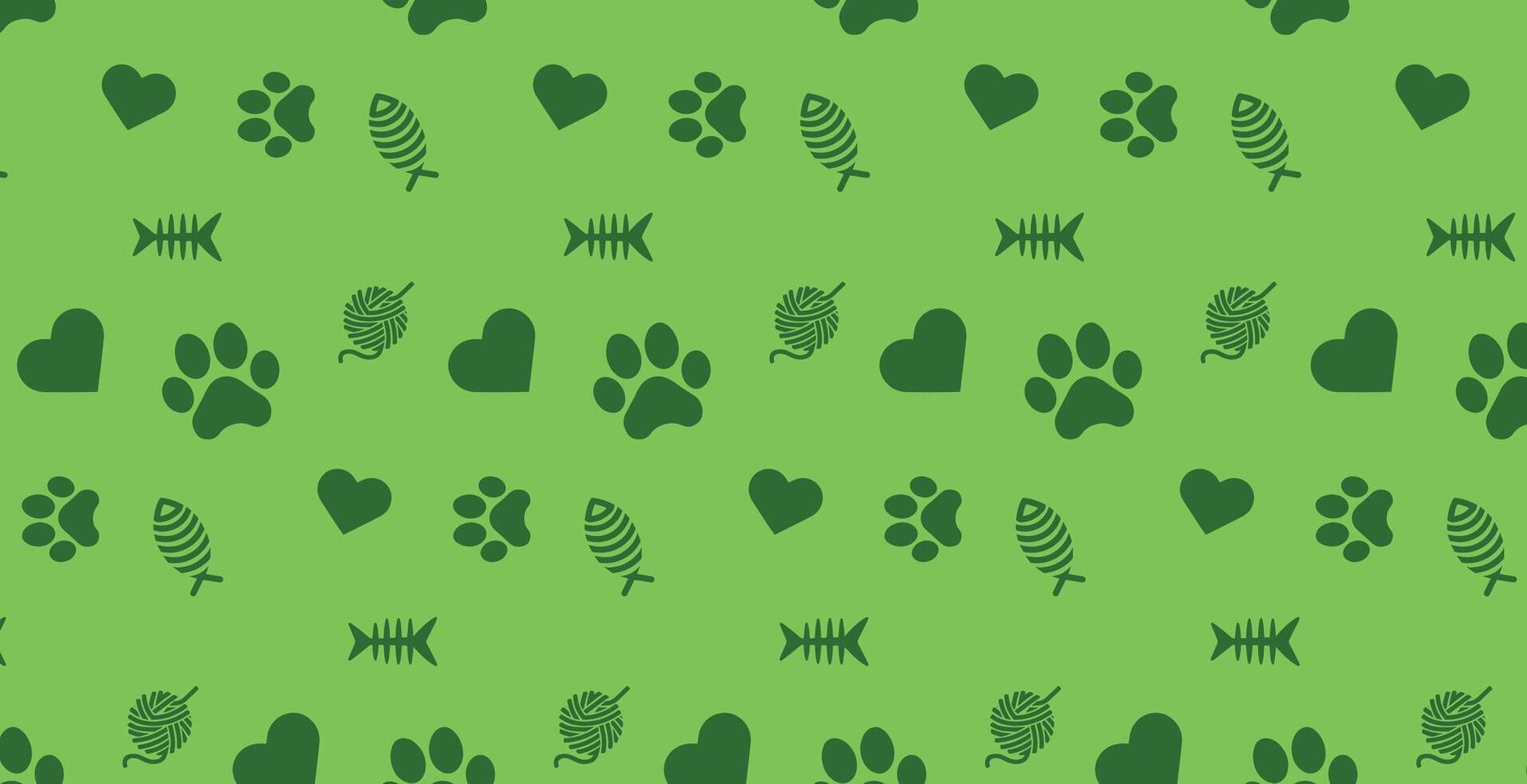cat paw fish bone pattern fish dog salmon repeat scarf isolated cartoon illustration tile background repeat wallpaper vector