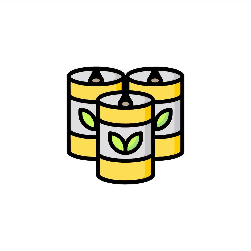 Three cans of batteries with leaves on them vector