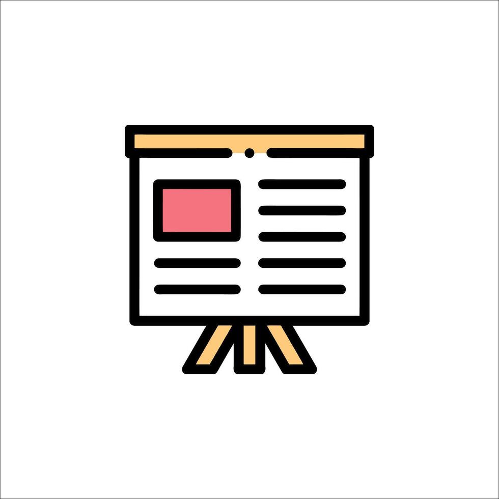 A newspaper on a stand icon vector