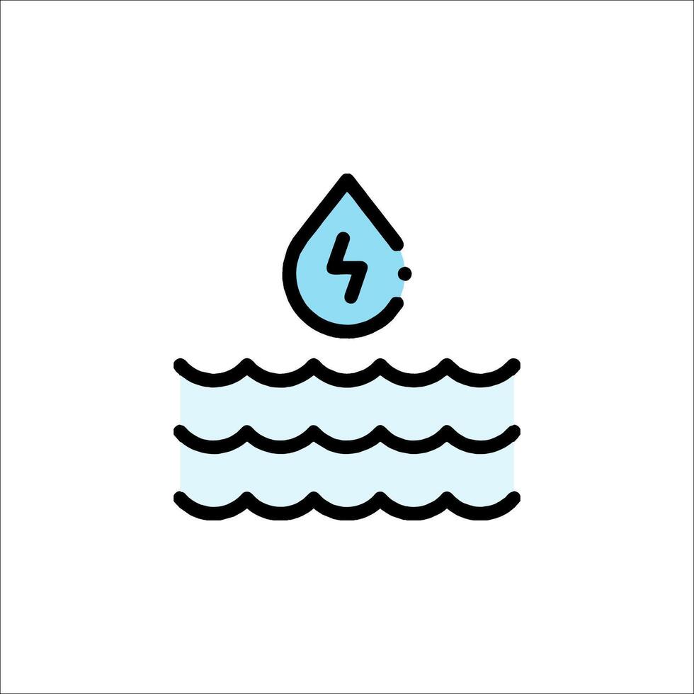 Water and electricity icon illustration vector