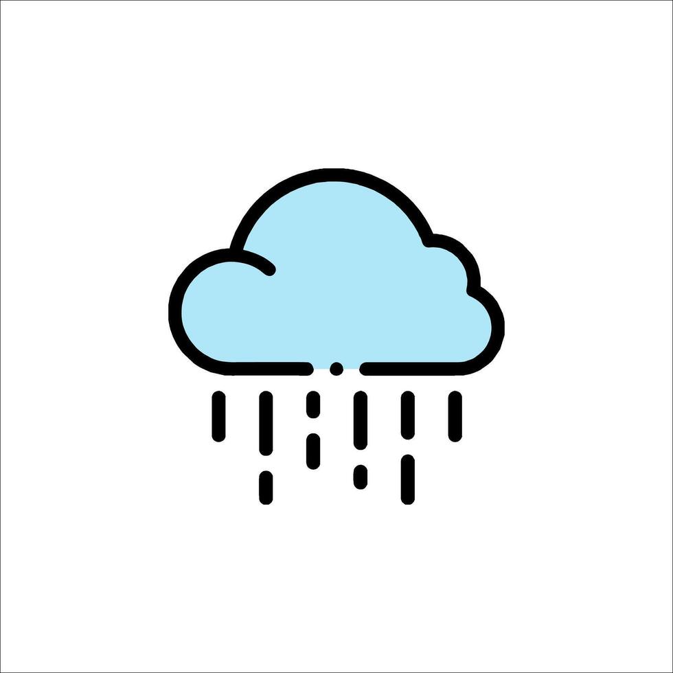Rain cloud icon illustration vector