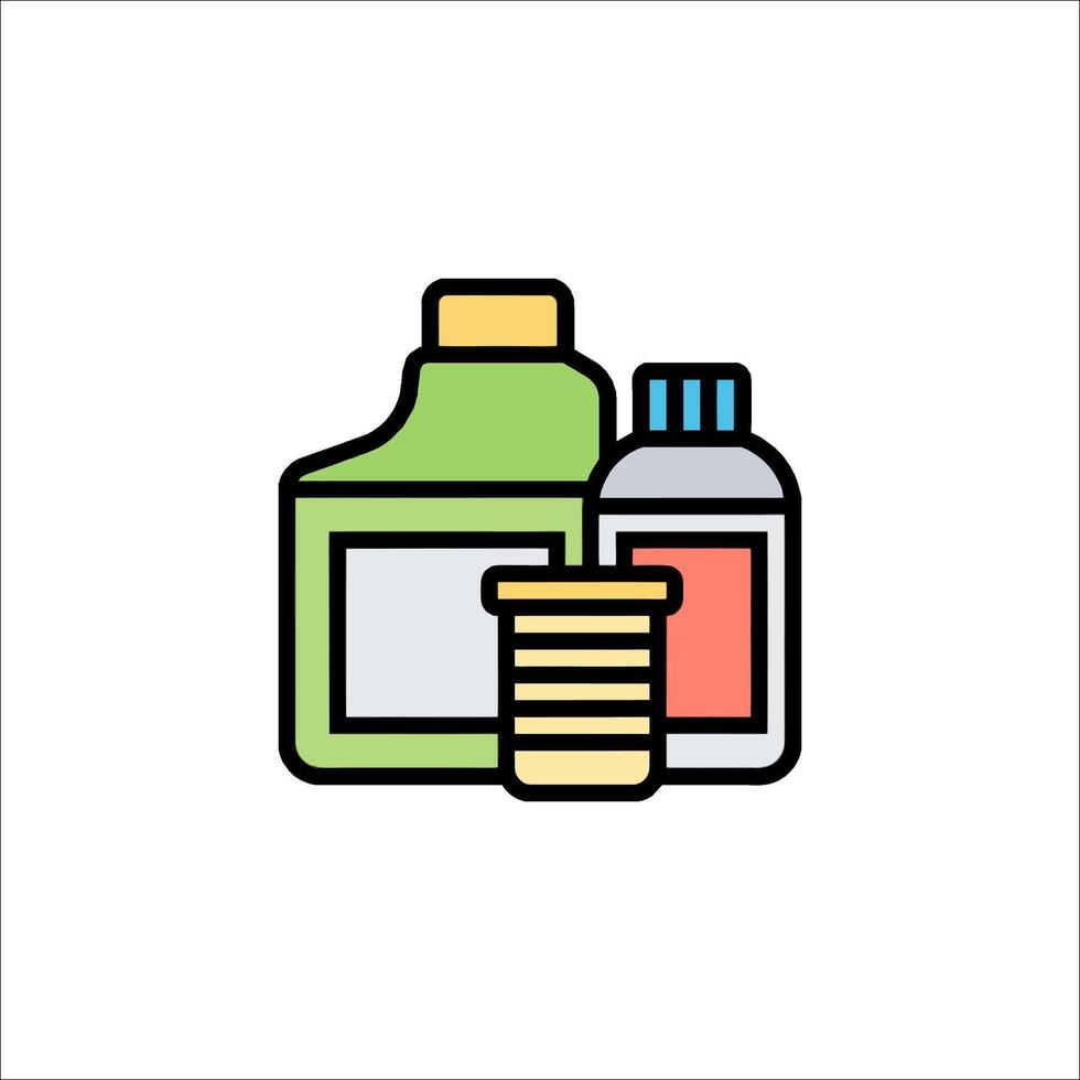 A bottle of liquid and a bottle of liquid vector