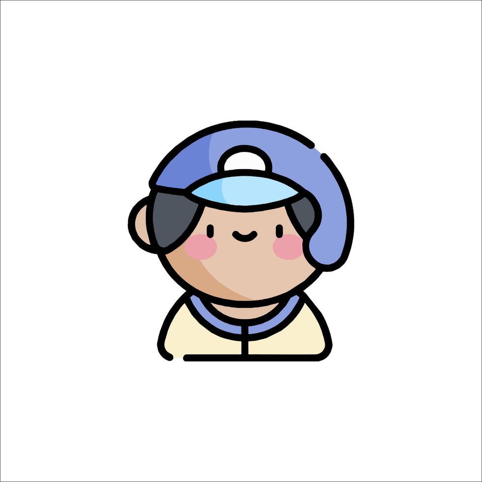 A cartoon character with a hat on vector
