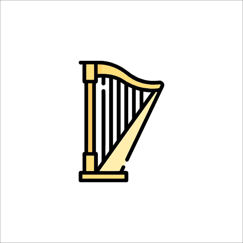 A harp icon on a white background vector