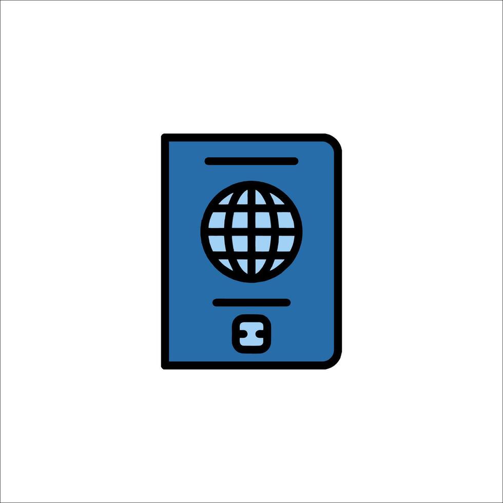 A passport with a globe on it vector