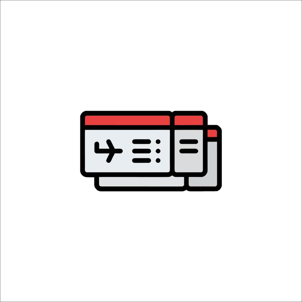 A ticket icon on a white background vector