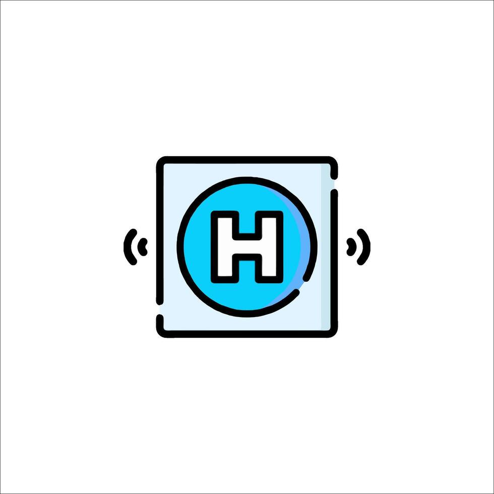 A logo for a hotel room with a h in it vector