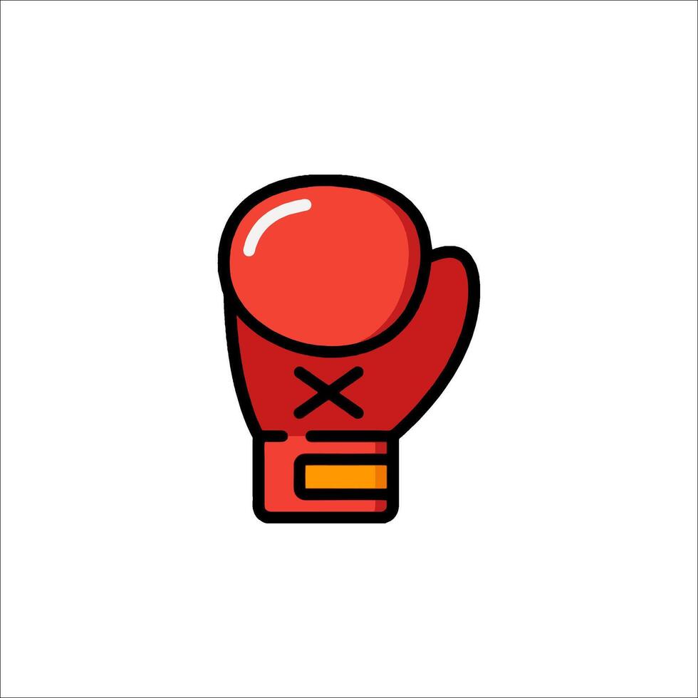 A red boxing glove icon on a white background vector